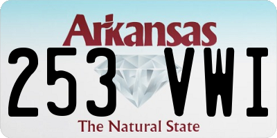 AR license plate 253VWI