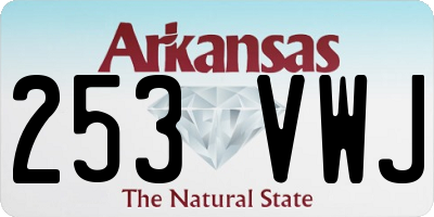 AR license plate 253VWJ