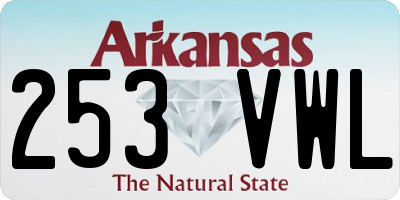 AR license plate 253VWL