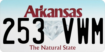 AR license plate 253VWM