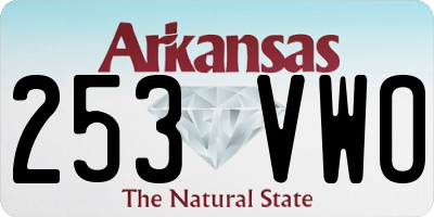 AR license plate 253VWO