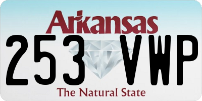 AR license plate 253VWP