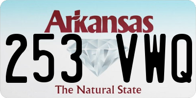 AR license plate 253VWQ