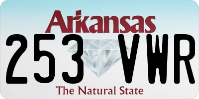 AR license plate 253VWR
