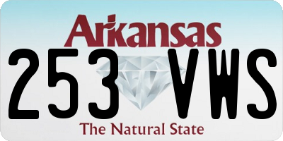 AR license plate 253VWS
