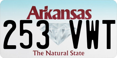 AR license plate 253VWT