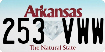 AR license plate 253VWW
