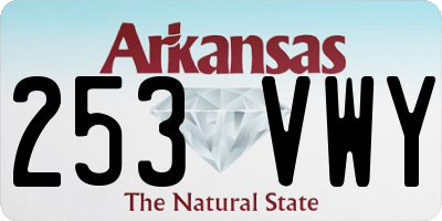 AR license plate 253VWY