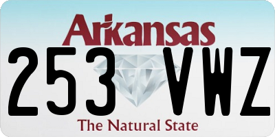 AR license plate 253VWZ