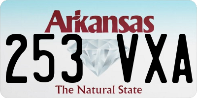 AR license plate 253VXA