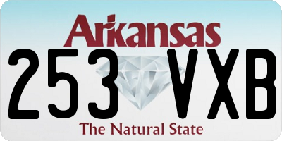 AR license plate 253VXB