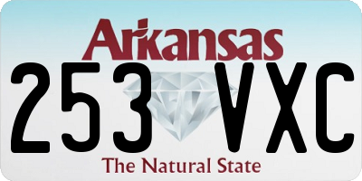 AR license plate 253VXC