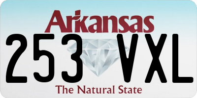 AR license plate 253VXL