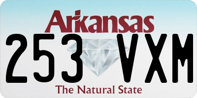 AR license plate 253VXM