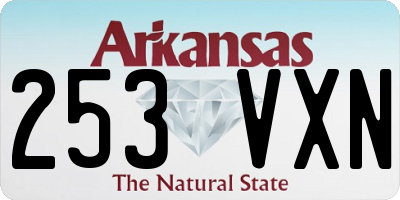 AR license plate 253VXN