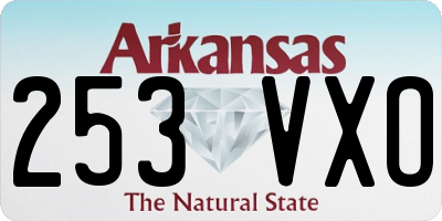 AR license plate 253VXO
