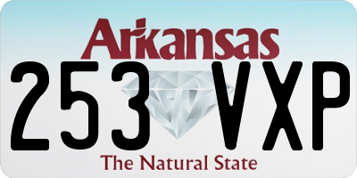 AR license plate 253VXP
