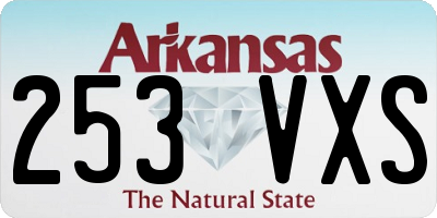 AR license plate 253VXS