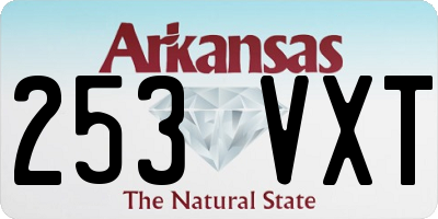 AR license plate 253VXT