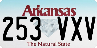 AR license plate 253VXV