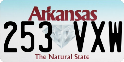 AR license plate 253VXW