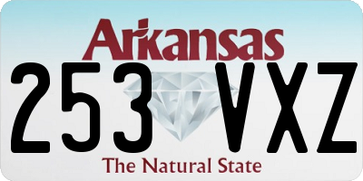 AR license plate 253VXZ