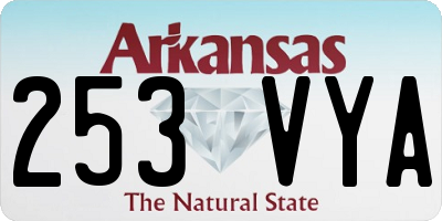 AR license plate 253VYA