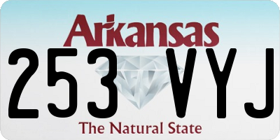 AR license plate 253VYJ