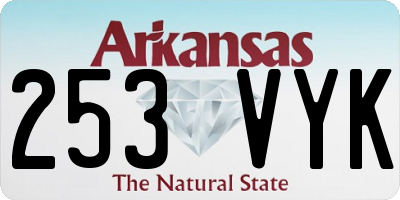 AR license plate 253VYK