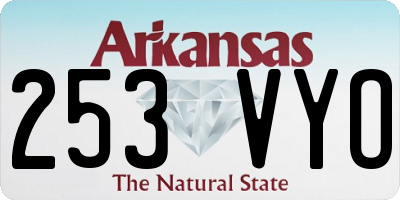 AR license plate 253VYO