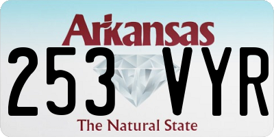 AR license plate 253VYR