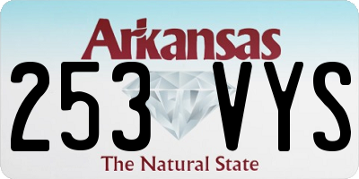 AR license plate 253VYS