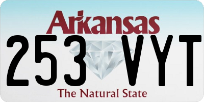 AR license plate 253VYT