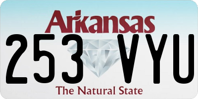 AR license plate 253VYU