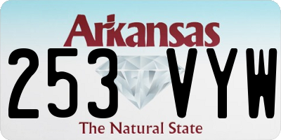 AR license plate 253VYW