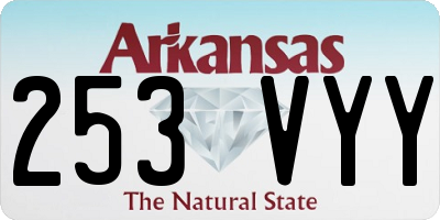 AR license plate 253VYY