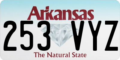 AR license plate 253VYZ
