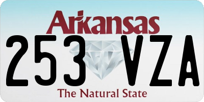 AR license plate 253VZA