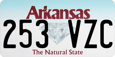 AR license plate 253VZC