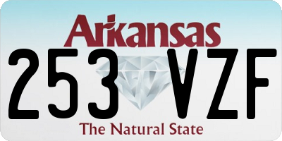 AR license plate 253VZF
