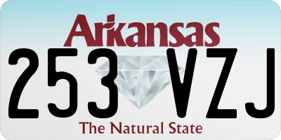 AR license plate 253VZJ