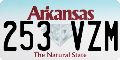 AR license plate 253VZM