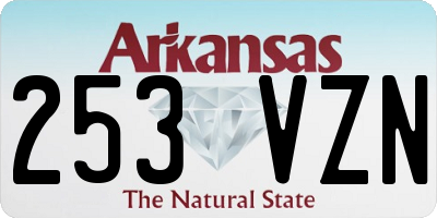 AR license plate 253VZN