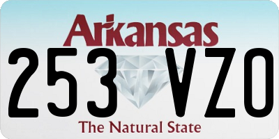 AR license plate 253VZO