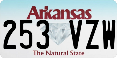 AR license plate 253VZW