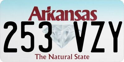 AR license plate 253VZY