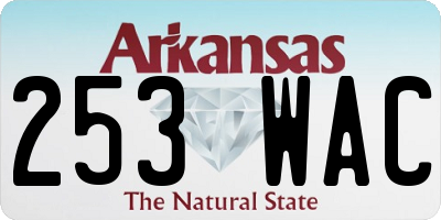 AR license plate 253WAC