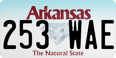 AR license plate 253WAE