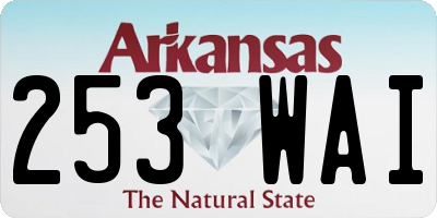 AR license plate 253WAI