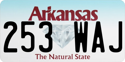 AR license plate 253WAJ